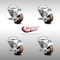 Service Caster 3 Inch SS High Temp Glass Filled Nylon Swivel Bolt Hole Caster Set with Brake SCC-SSBH20S314-GFNSHT-TLB-4 - alternate 2